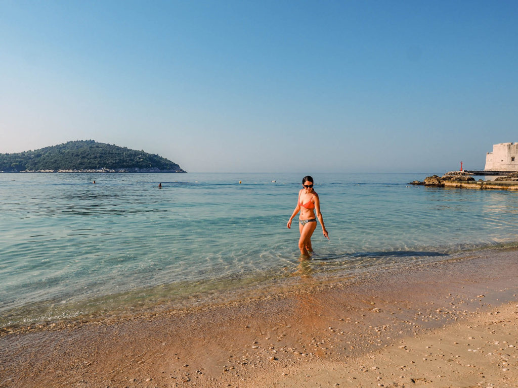 Swimming at Banje Beach in Dubrovnik