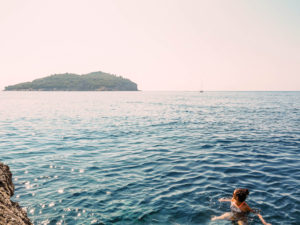 Swimming at Buza Bar in Dubrovnik