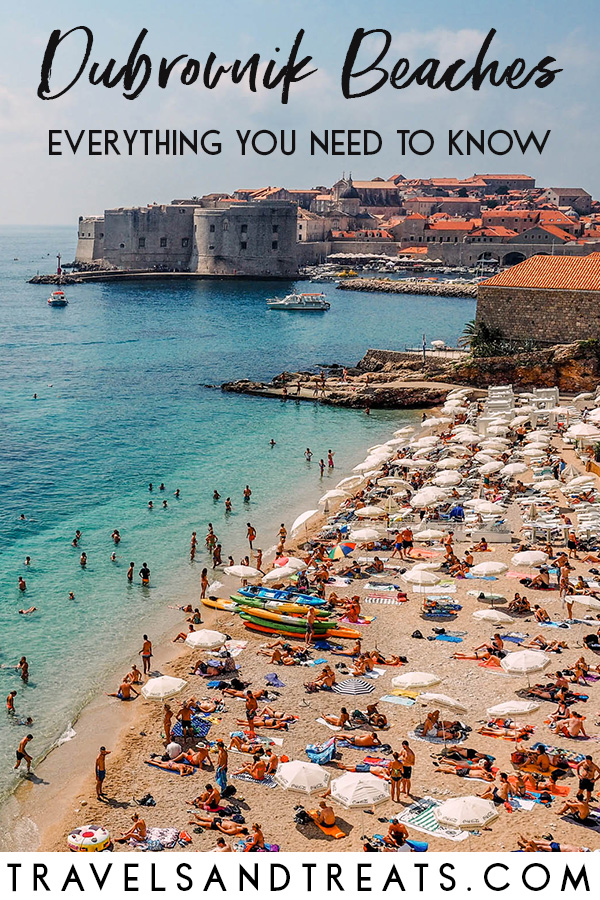 Beaches in Dubrorvnik, Croatia and everything you need to know for your beach trip to Dubrovnik. #Dubrovnik #Croatia #Europe #SummerVacation #Beaches