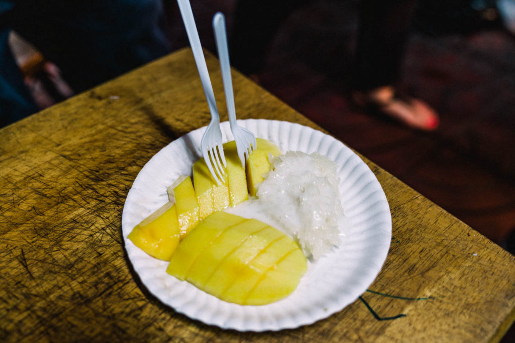 Mango and sticky rice in Bangkok