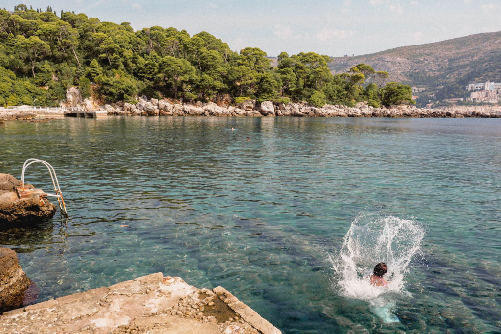 Swimming and beaches at Lokrum Island, Croatia