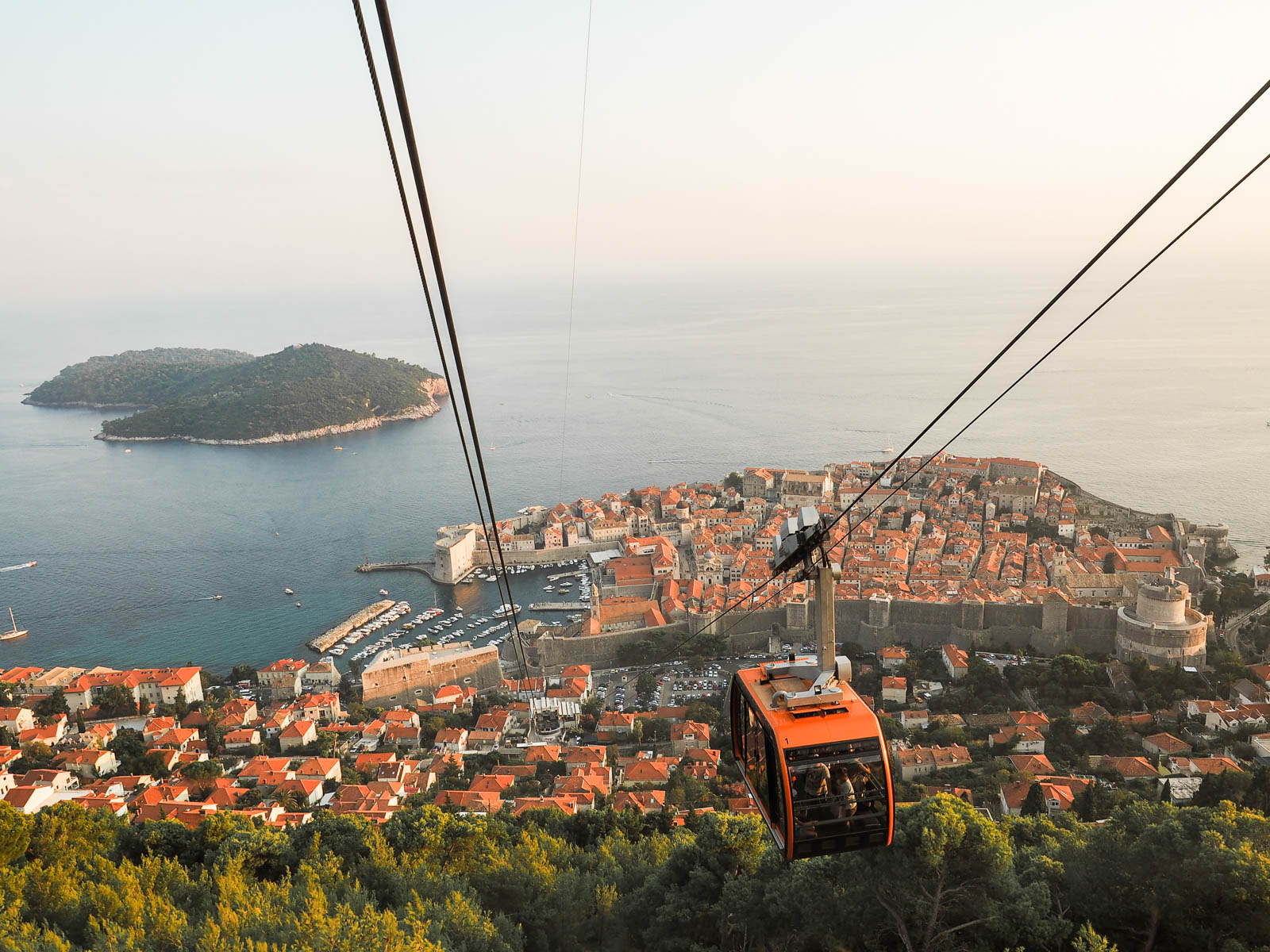 Ride the cable car in Dubrovnik, Croatia