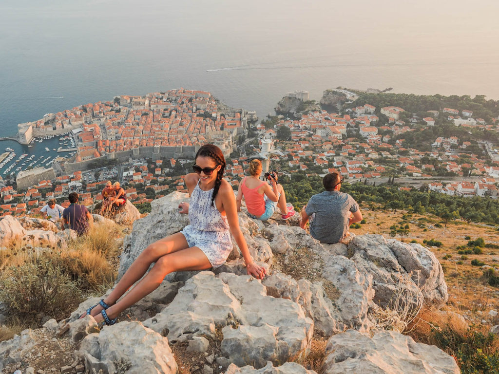 View from Mt Srd in Dubrovnik, Croatia
