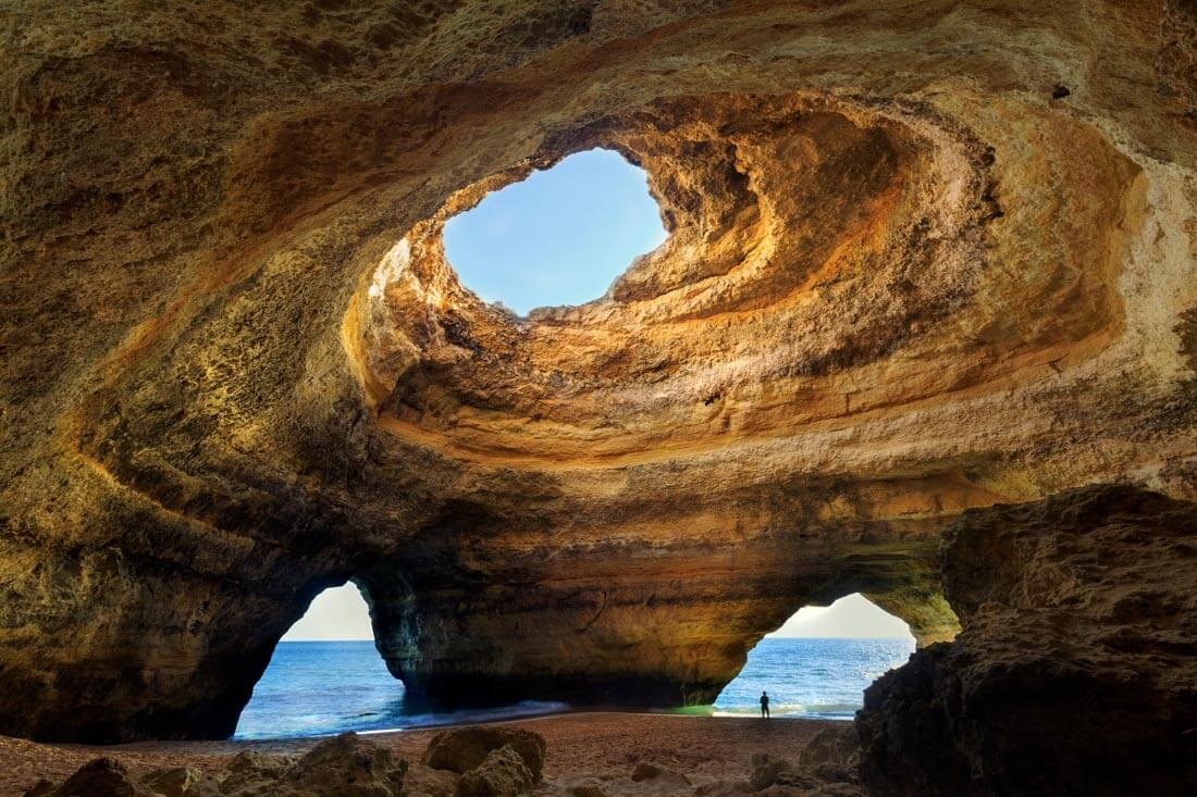 Benagil sea cave in the Algarve region of Portugal