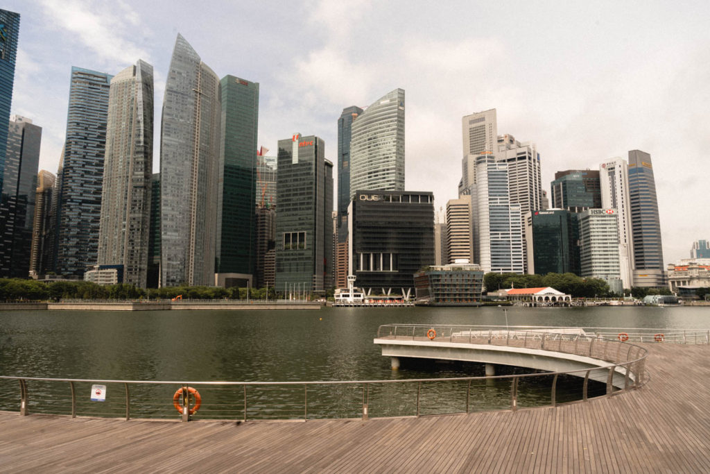 Singapore skyline view Marina Bay