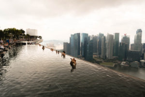 View from Ce La Vi in Singapore at Marina Bay Sands