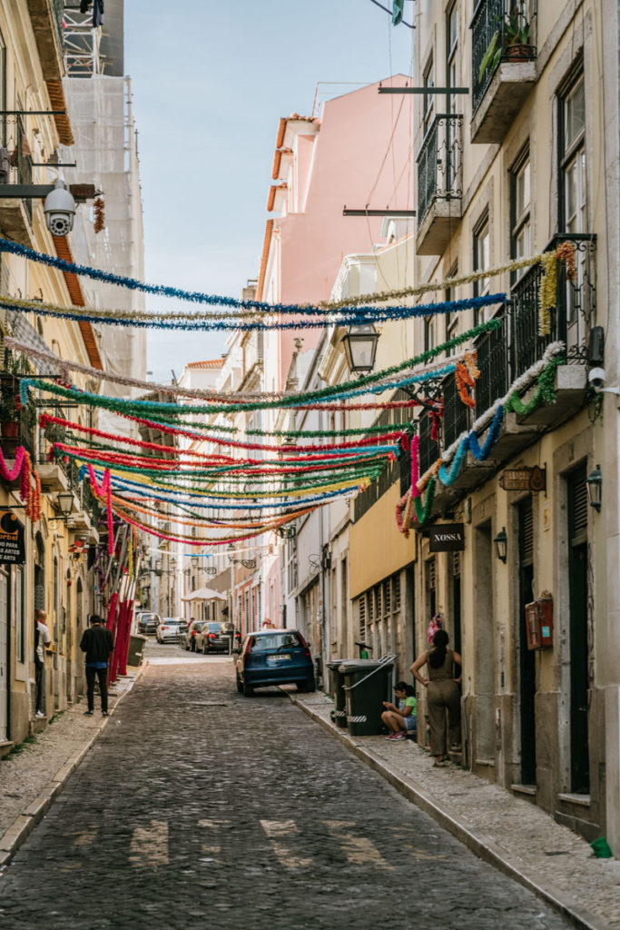 Bairro Alto streets in Lisbon, Portugal