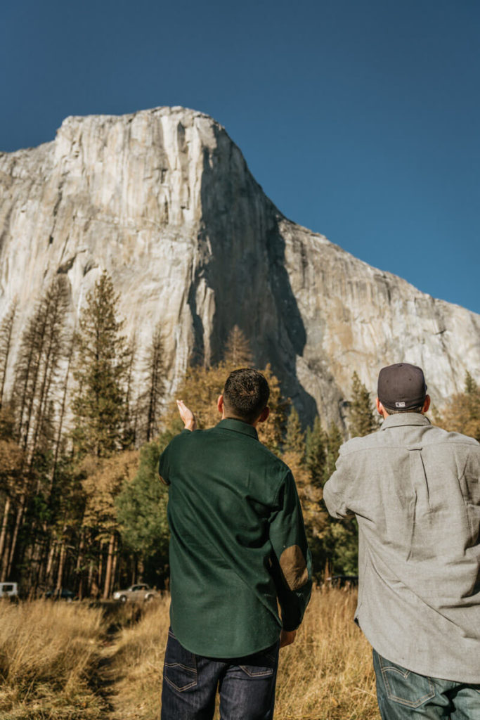 Vista di El Capitan in Yosemite National Park