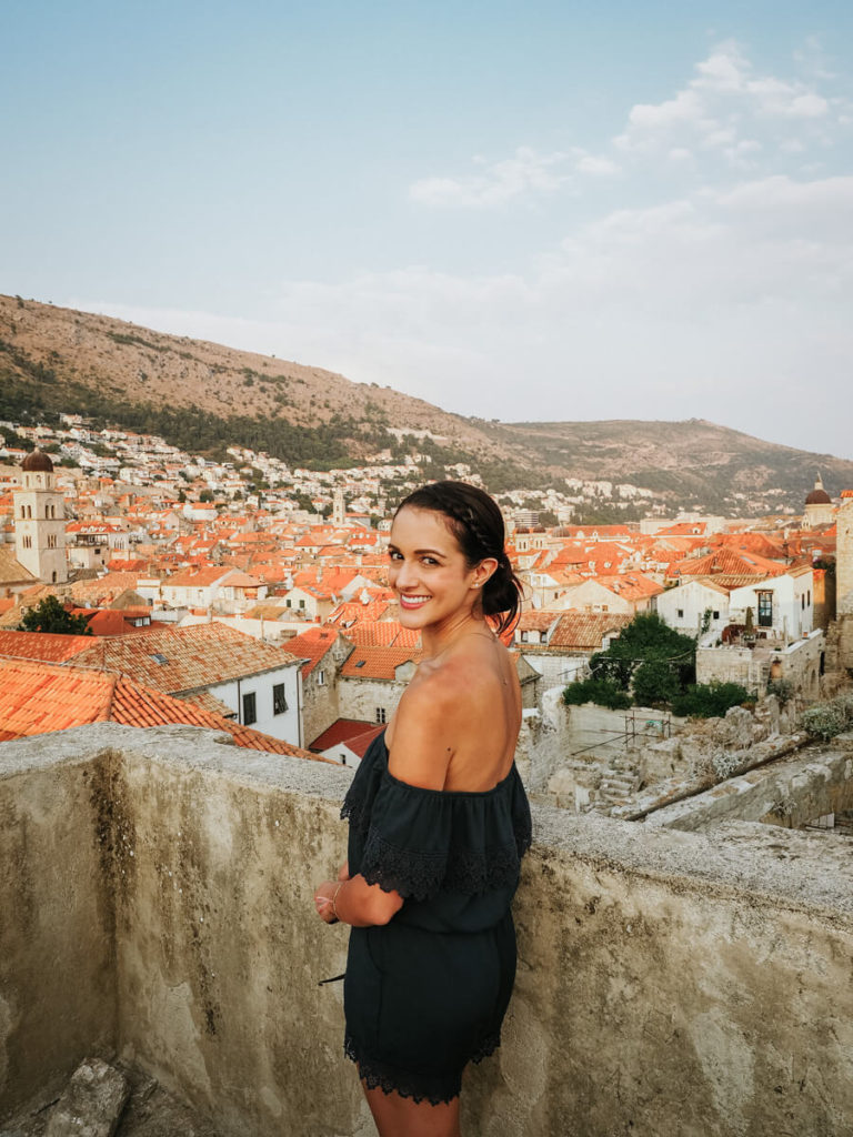 Posing on the city walls in Old Town Dubrovnik