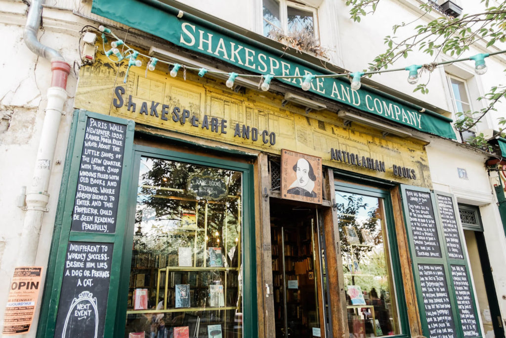 Shakespeare and Company bookstore in Paris, France