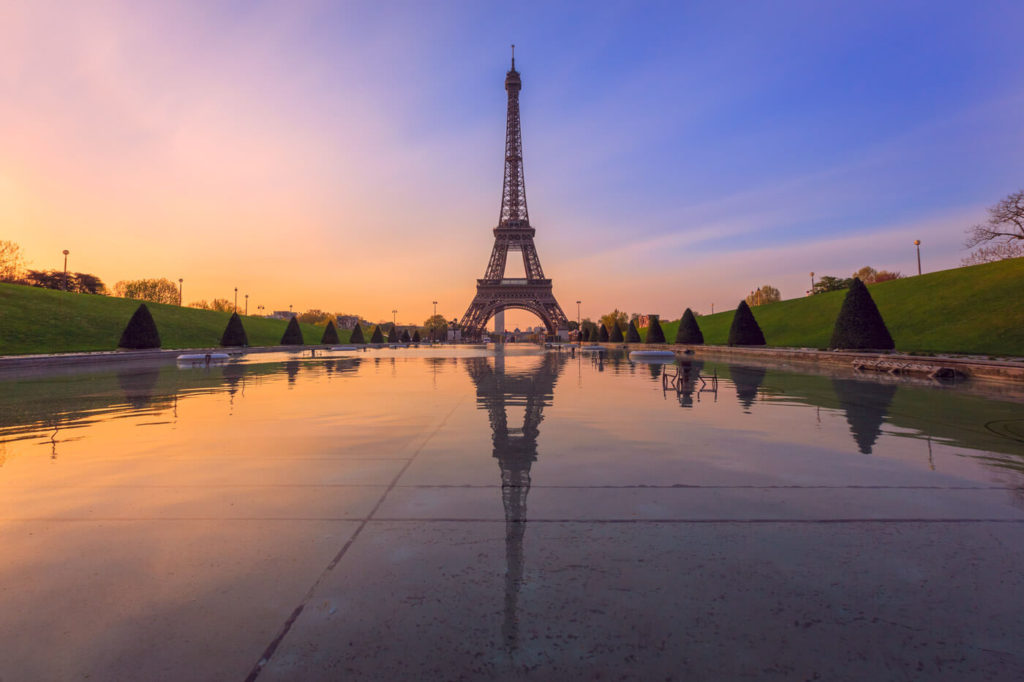Eiffel Tower view from the Trocadero, one of the best photo spots in Paris, France.