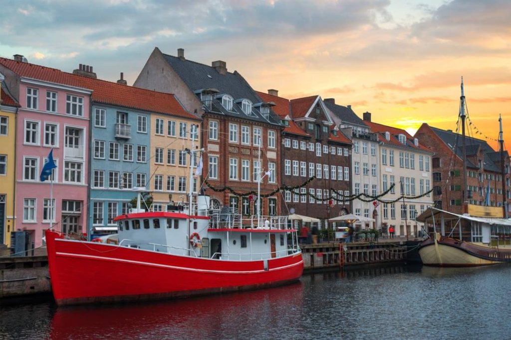 Visiting color Nyhavn during one day in Copenhagen
