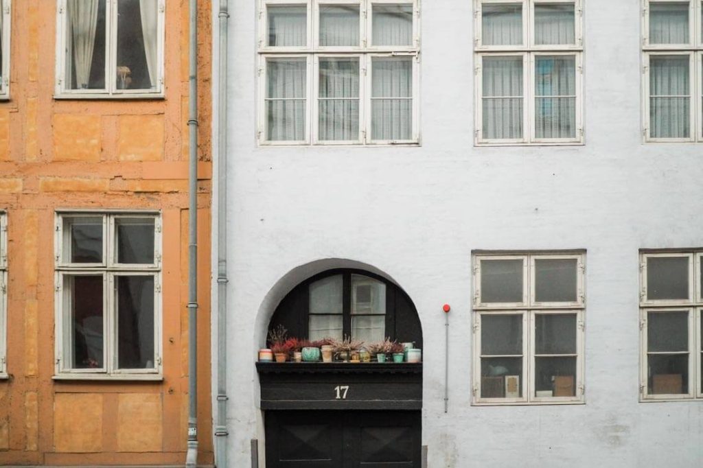 Pretty facades in Copenhagen, Denmark