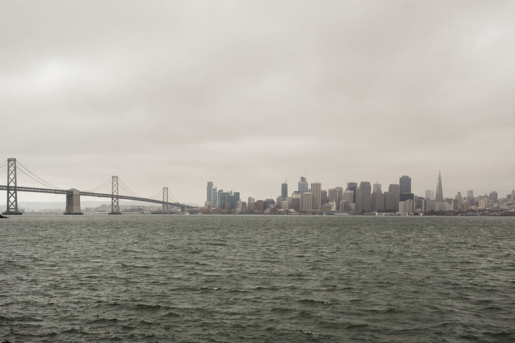 The view of San Francisco's skyline from Treasure Island