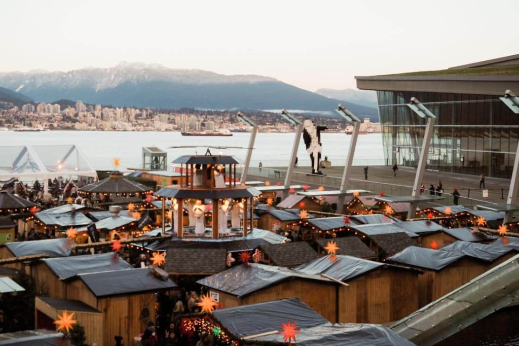 View of the Vancouver Christmas Market