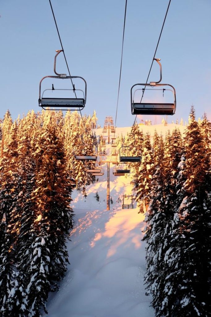 Grouse Mountain ski lift in Vancouver