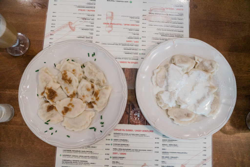 Make sure you try pierogis during your one-day trip to Krakow