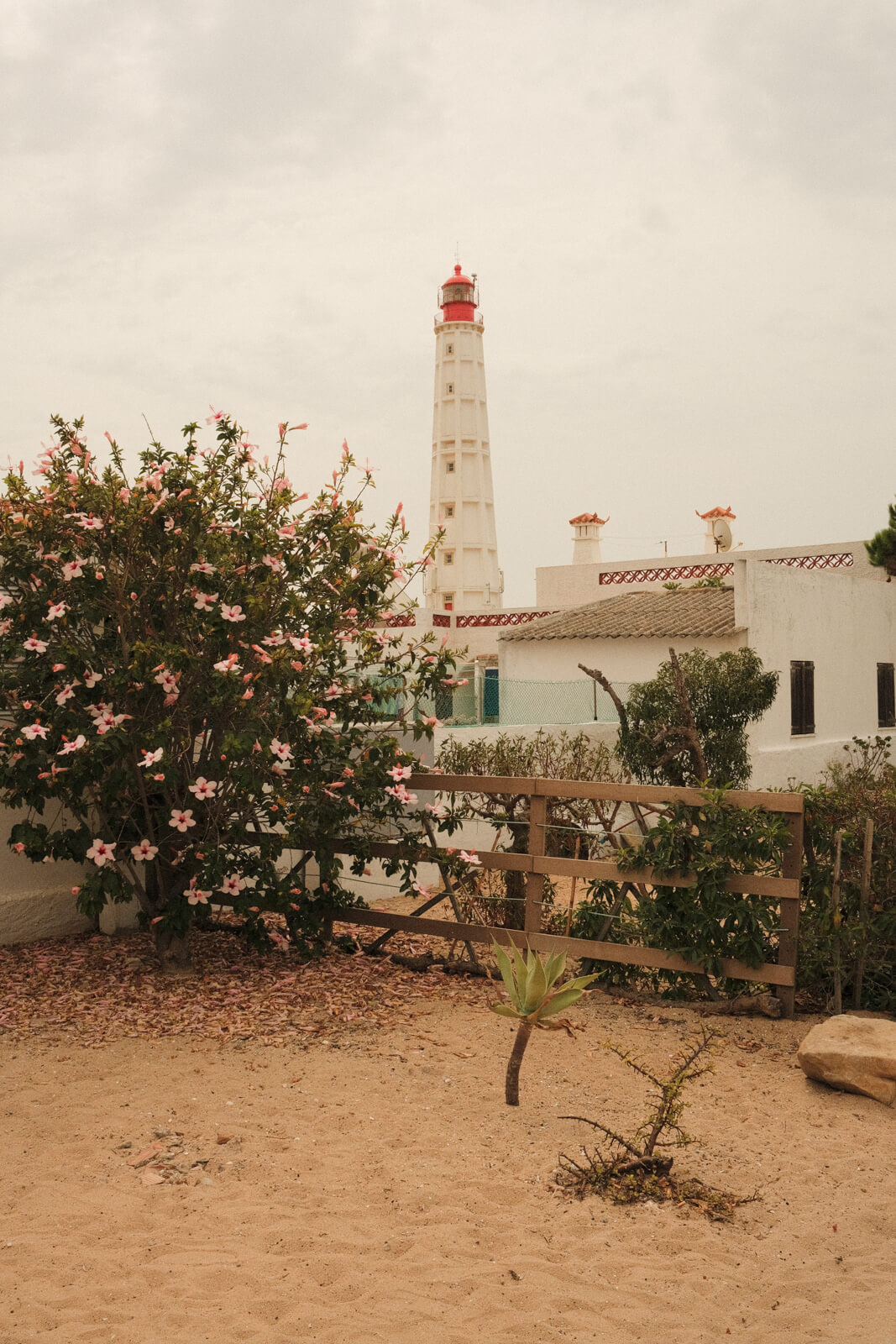 A view of the lighthouse in the Algarve's Ilha do Farol